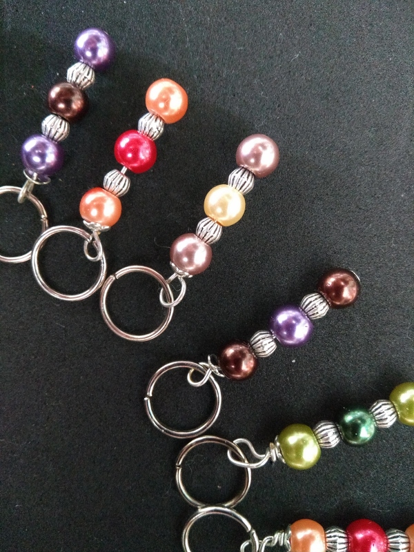 Handcrafted bead stitch markers - Brambles and Bindweed