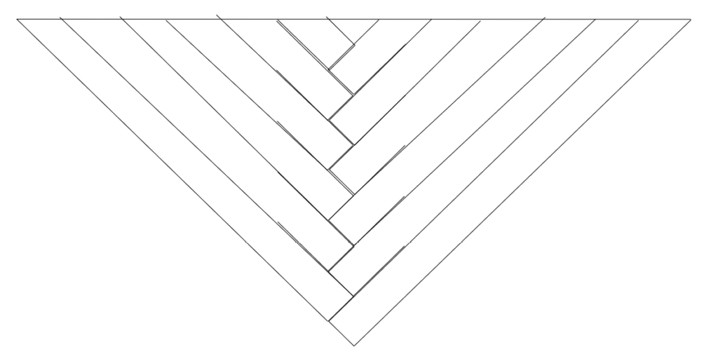 diagram for construction of triangle shawl