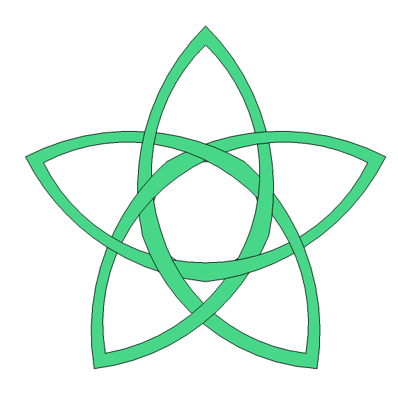 diagram for five point continuous loop variation celtic knot