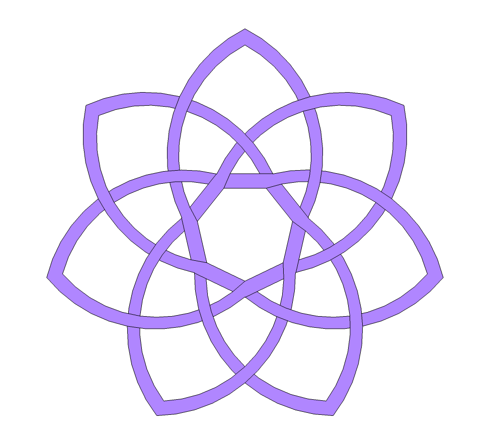 diagram for seven point continuous loop variation celtic knot