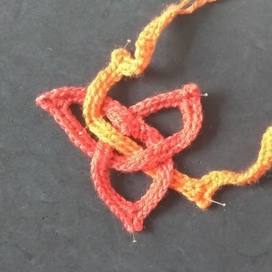 instructions for weaving celtic knot crochet motif