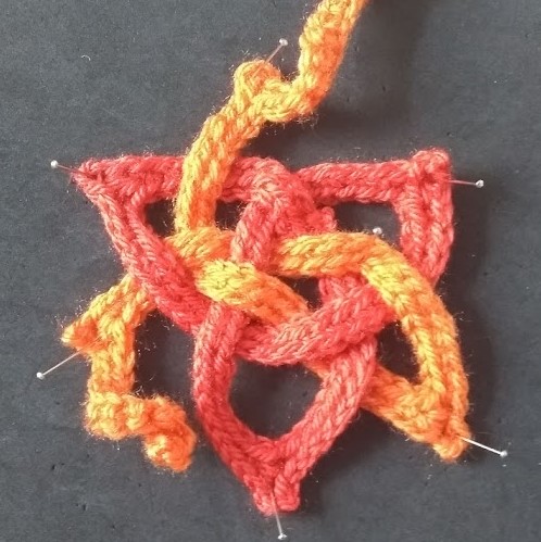 instructions for weaving celtic knot crochet motif