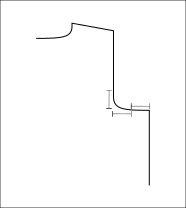 partial schematic for a set-in sleeve armscye showing the different proportions required